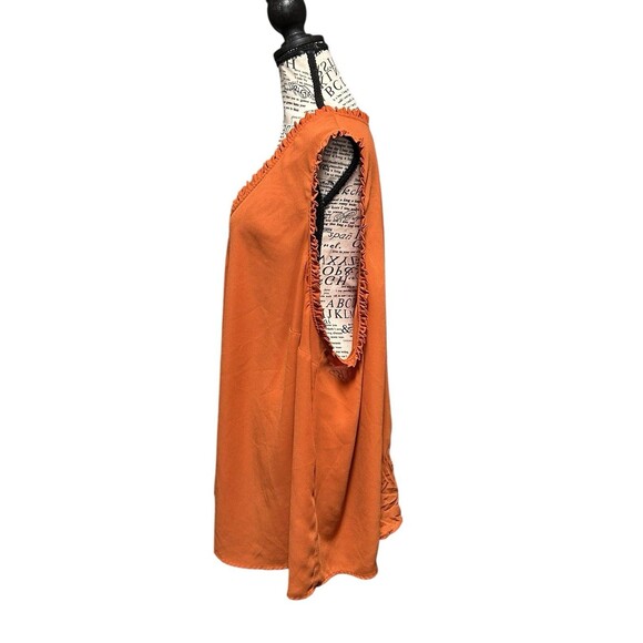 ModCloth‎ Rust Womens Ruffled Sleeveless Lightweight 3X Vacation Travel Fairy - Picture 2 of 7